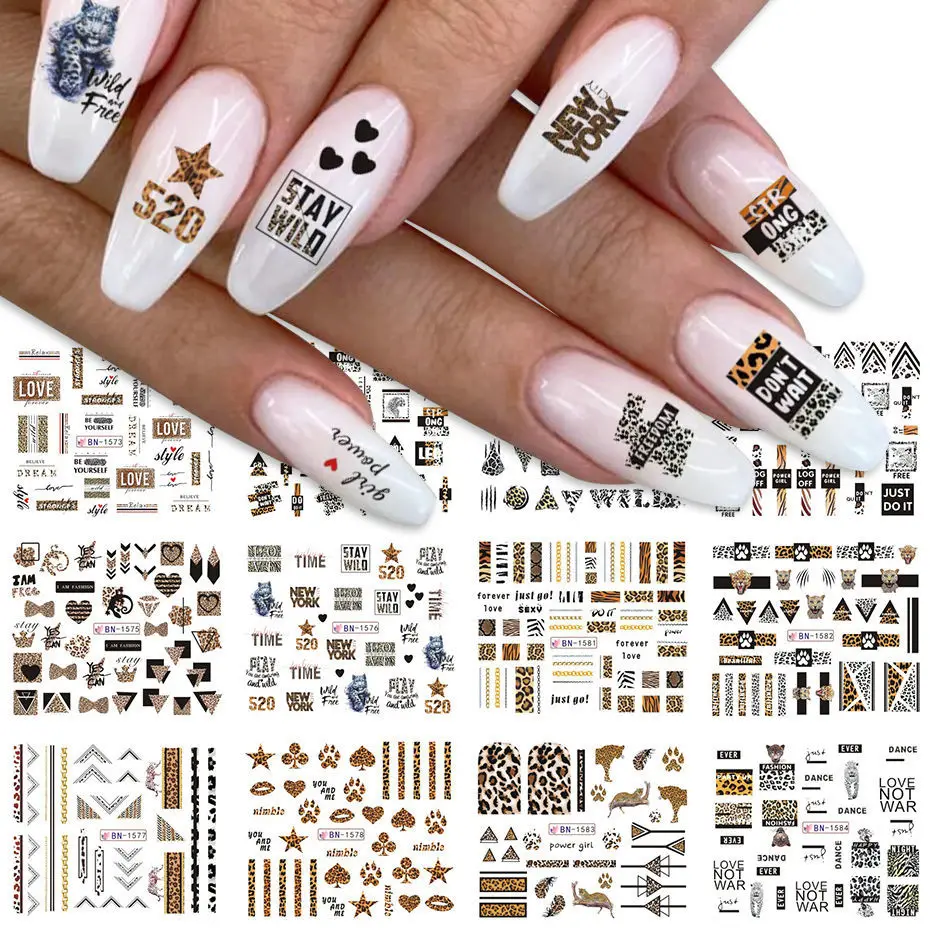 

Набор наклеек для дизайна ногтей, Слайдеры для ногтей, зеркальная переводная наклейка, украшение для ногтей, тисненые надписи 3d