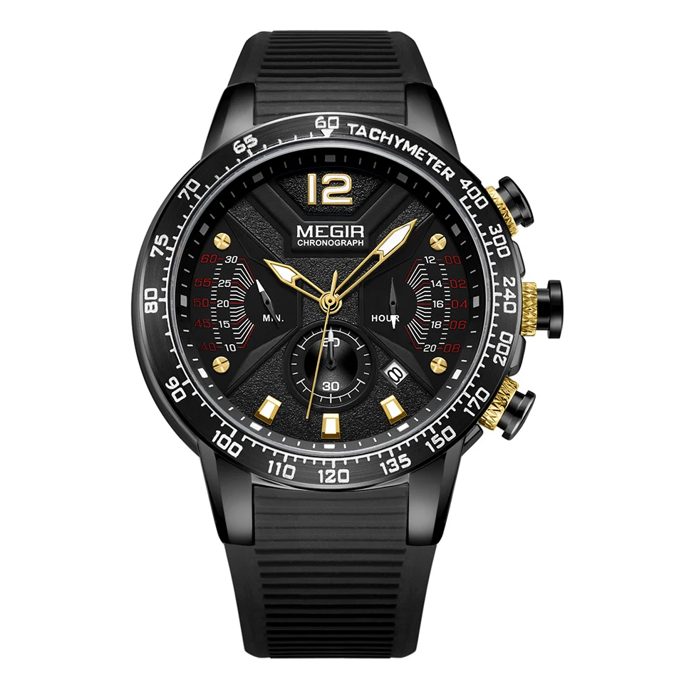 Fashion Sport Watch Men Chronograph Quartz Watches Military Waterproof relogio masculino 2019 Black wach man whatches | Наручные часы