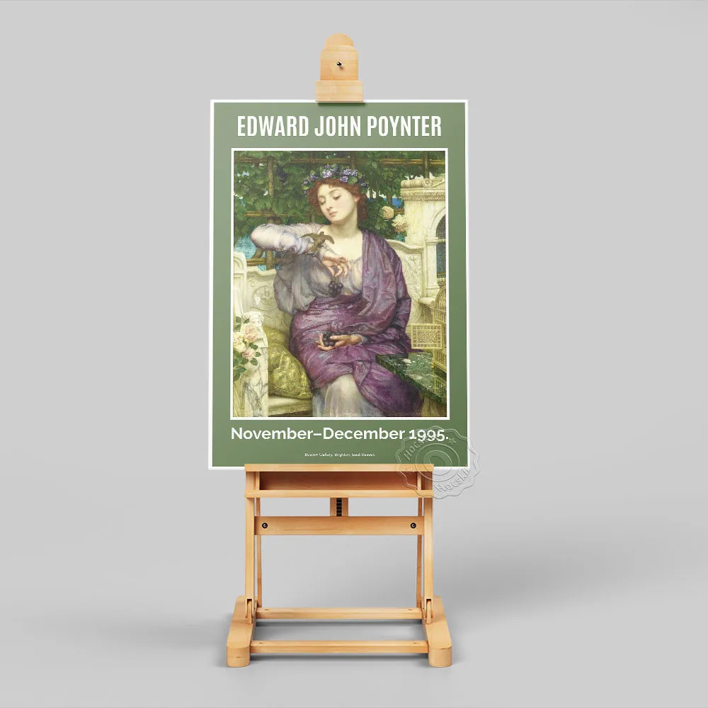 Британский художник выставка музейный плакат г-н Эдвард John Poynter НD и ее Воробей