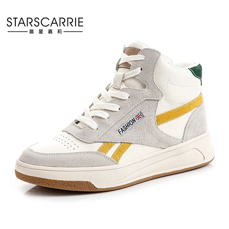 Женские зимние ботинки повседневные кроссовки из воловьей кожи женская обувь с