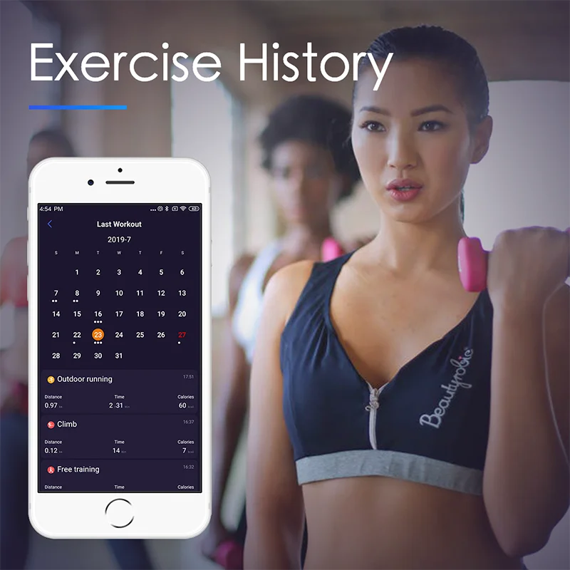 Смарт-часы Bluetooth IP67 Водонепроницаемый трекер сердечного ритма фитнес-браслет