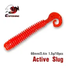 Мягкая приманка KESFISHING, активная блесна 62 мм, 10 шт., рыболовные приманки из Китая для ловли карпа, искусственная блесна, блесна для сома, кренкбейт, ПВА-хвост