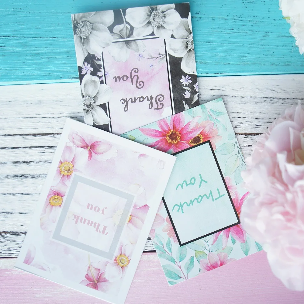 

50 шт. мини-открытка цветок благодарность открытка элегантный стиль многофункциональный в качестве скрапбукинга приглашение сделай сам укр...