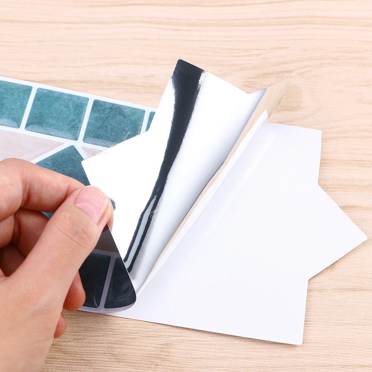 Водостойкие самоклеящиеся обои из ПВХ Наклейки на стены линии талии фарфоровые