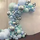 103 шт. DIY пастельный Макарон синий мятный шар, гирлянда Серебристые Globos арочный комплект День рождения Свадьба детский душ годовщина вечерние украшения