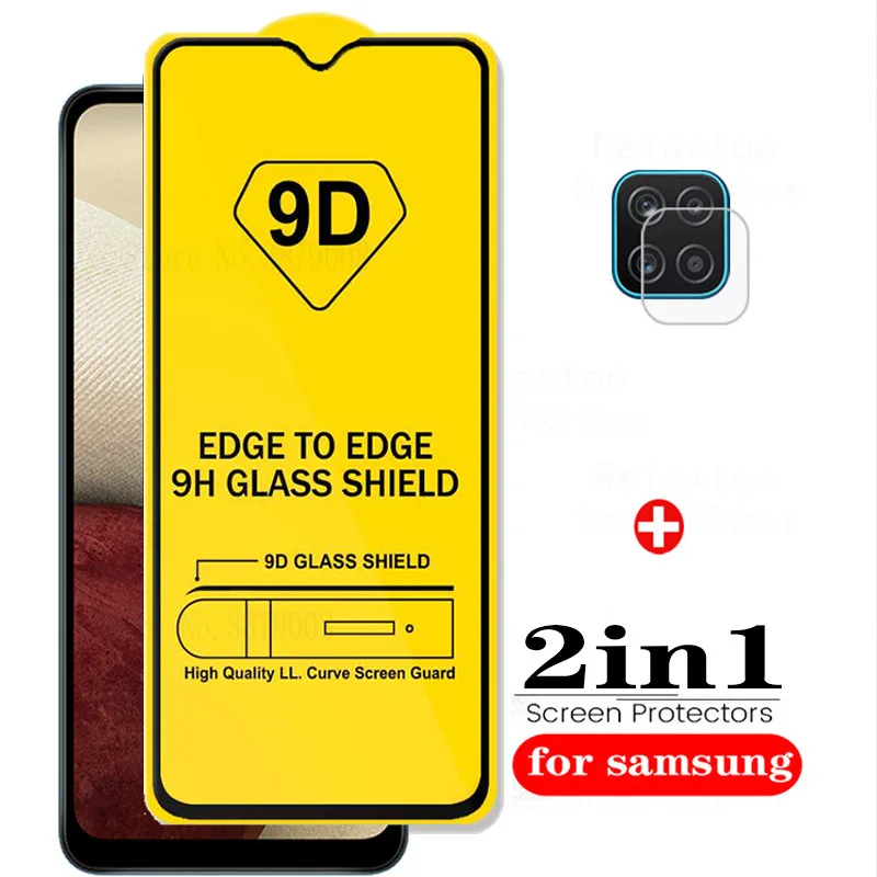 

2 в 1, Защитное стекло для Samsung Galaxy A12
