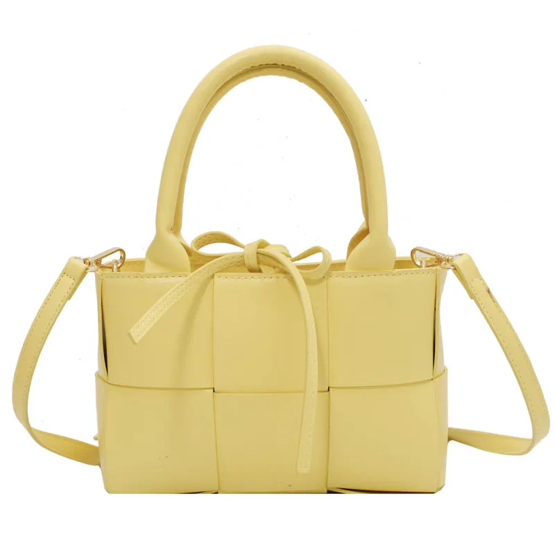 

Luxury Women Bags Leather Women Top Brand Handbag Woven High Quality Crossbody Shoulder Bag Solid Color Women Totes Bag Handle