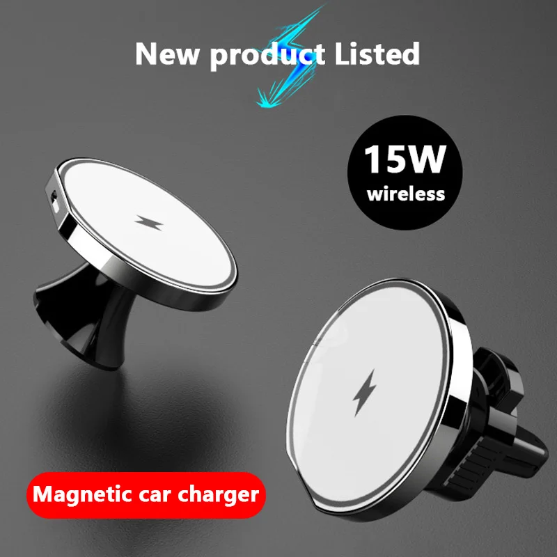 For apple 12 Magsafe Car Charger 15W Adhesive sucker Magnetic Fast Wireless charging For iphone 12 Air vent Mount Phone Holder
