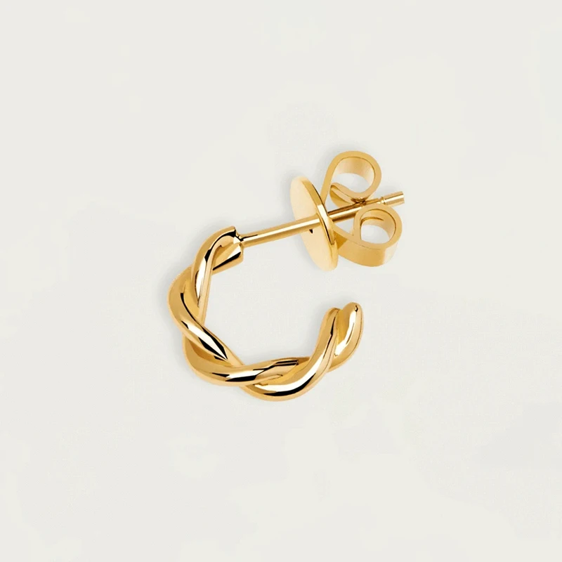 

AIDE South Korea C Shape Deformation Stud Earrings for Women Retro Geometric 925 Sterling Silver Earrings Fine Jewelry kolczyki