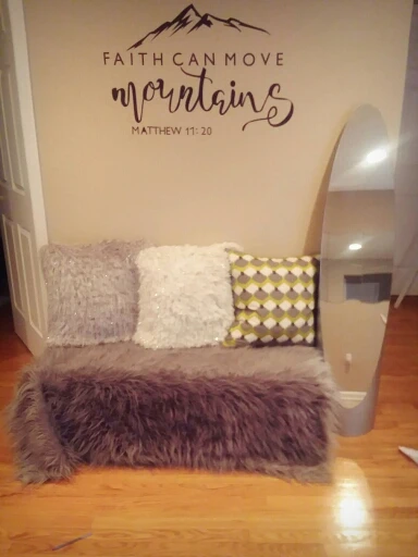 Вера может двигаться горы-Матфея 17:20-Библейский стих виниловая наклейка на стену