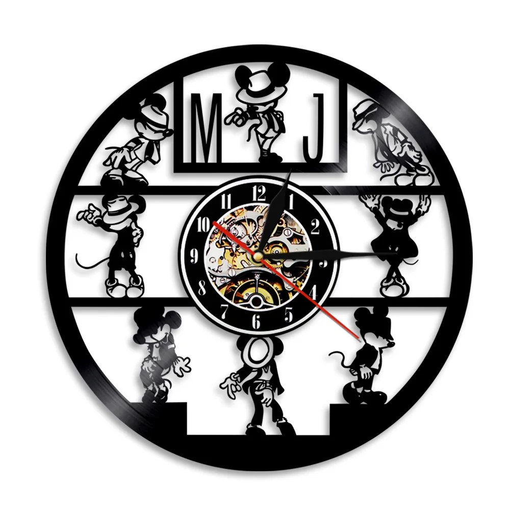 

2021 Disney Mickey Minnie Wall Clock Electronic Smart Luminous Timer Wake Up Children's Desktop Alarm Clock Bedroom Decoration