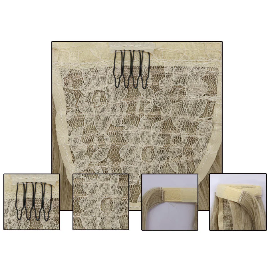 Женский прямой хвост WEILAI с крючком и петлей длинные прямые волосы натуральный