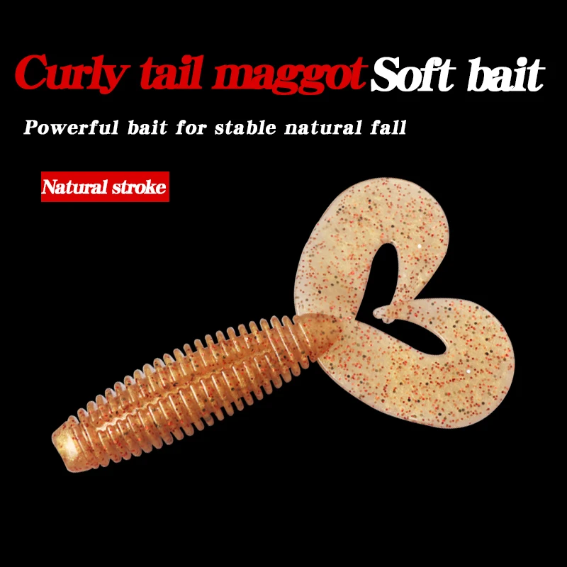 

10.5cm 10g Soft Plastic Fishing Lure Swim Bait Bass Artificial Bait Maggot