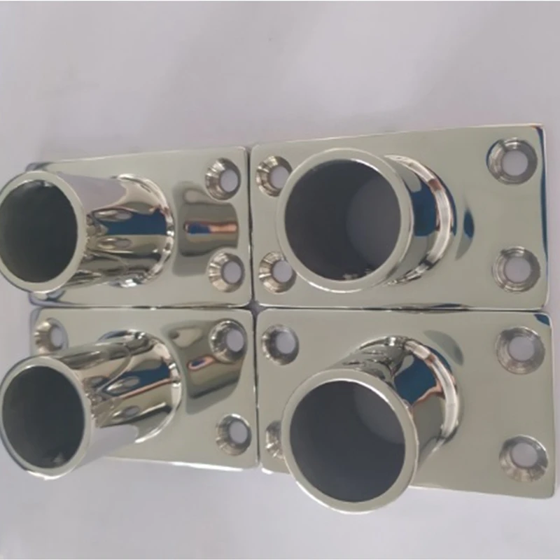 

4X 316 Stainless Steel Boat Deck Hand Rail Fitting Rectangular Base 90 Degree for 22mm Tube Boat Deck Handrail Fitting