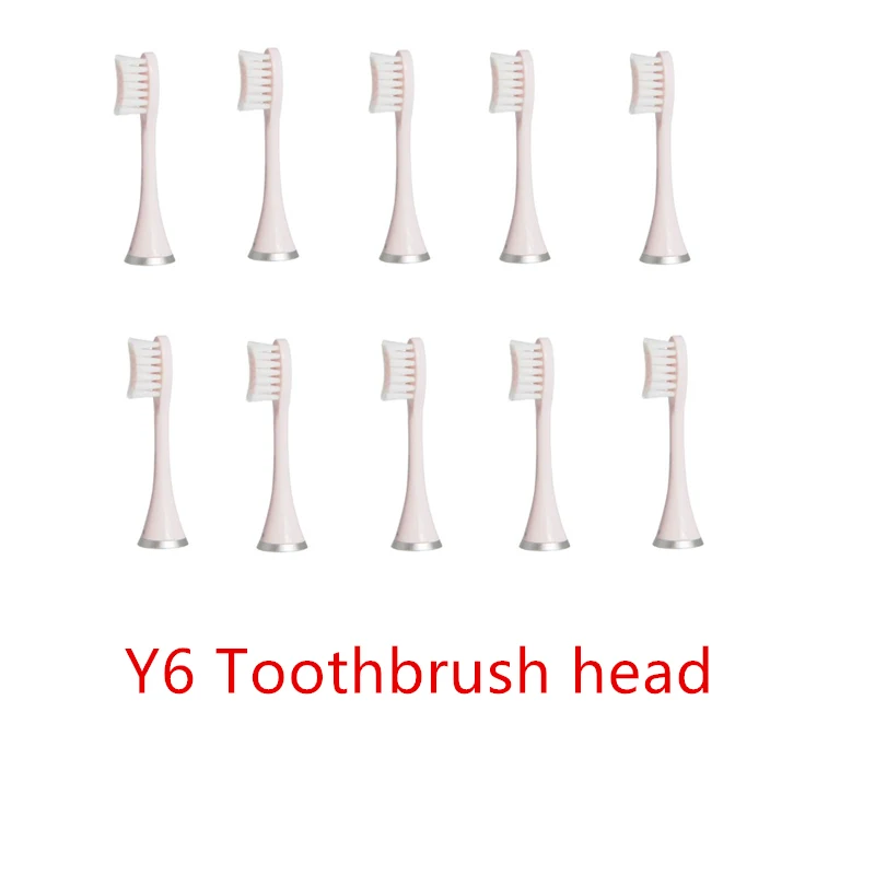 beige y6 QZKYG головка электрической зубной щетки Y5 Y6 стиль вверх и вниз качели специальные аксессуары бежевый синий - Цвет: beige y6