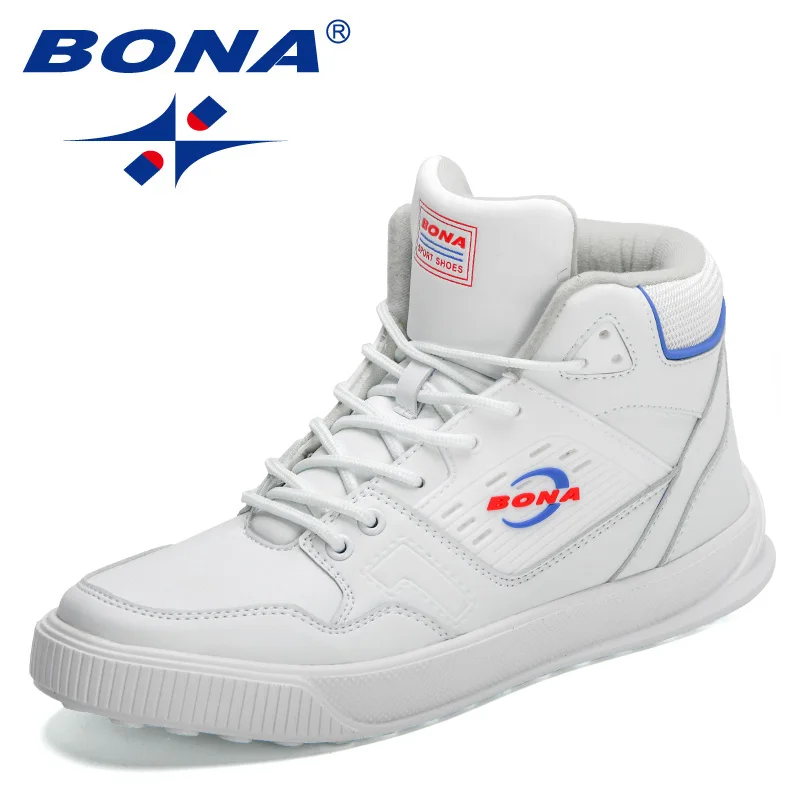 Кроссовки BONA мужские высокие Вулканизированная подошва Повседневная Удобная