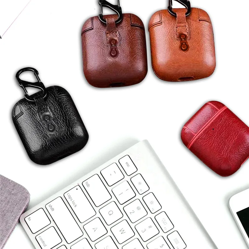 Футляр для наушников Apple AirPods 1 2 роскошный защитный чехол из искусственной кожи