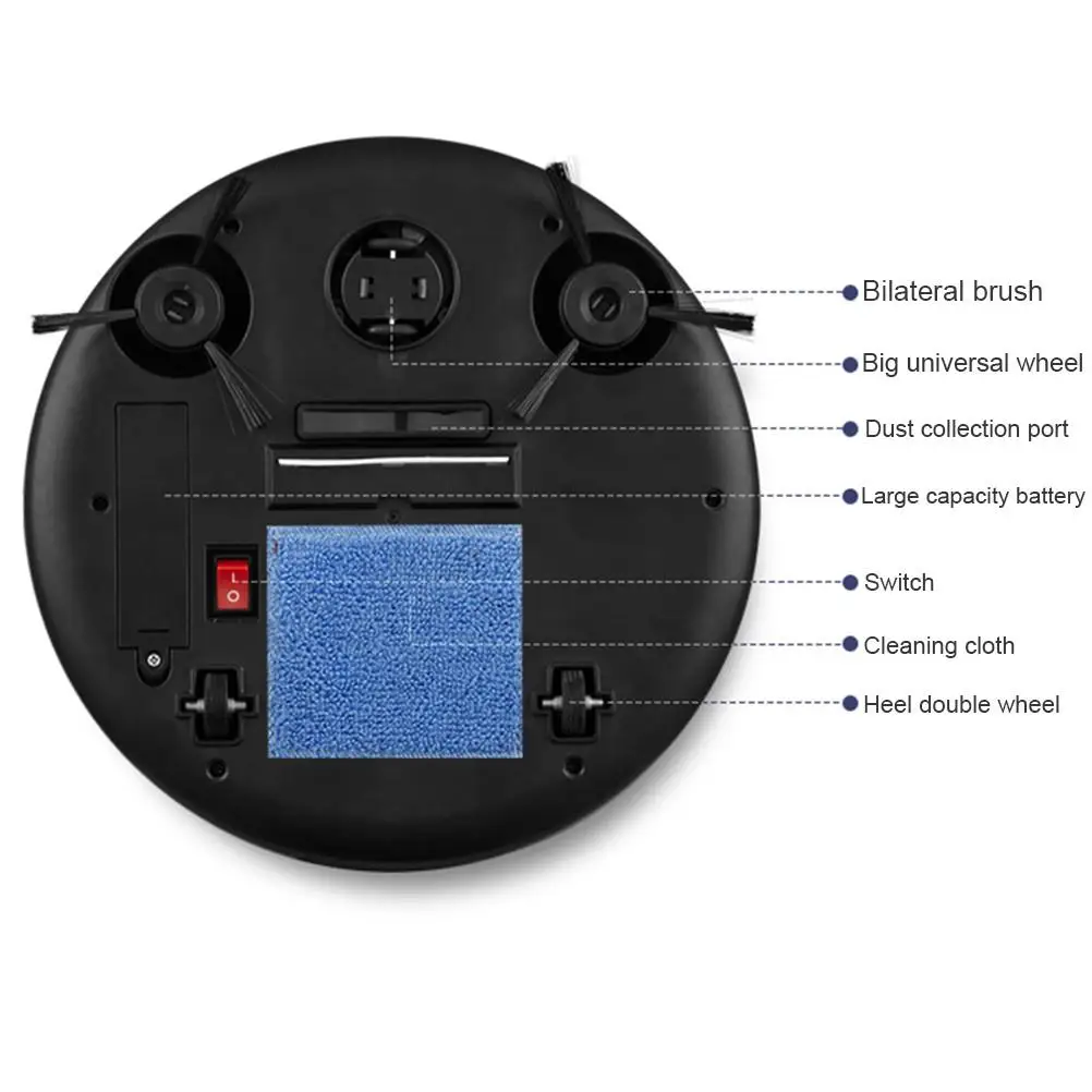 

1500Pa Smart Robot Vacuum Cleaner Multifunctional 3-In-1 Rechargeable Auto Floor Sweeping Robot Vacuum Cleaner Machine