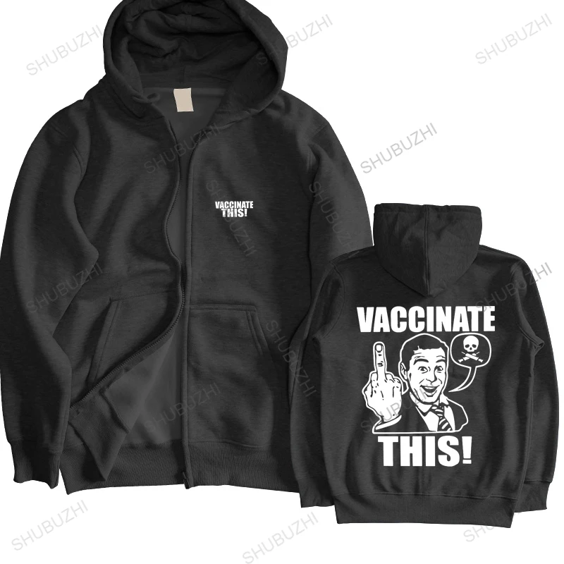 

Vaccinate This Men hoodie Vaccine Meme hooded Tops Cotton hoody Humor Top Quality Birthday Gifts brand zipper warm jacket