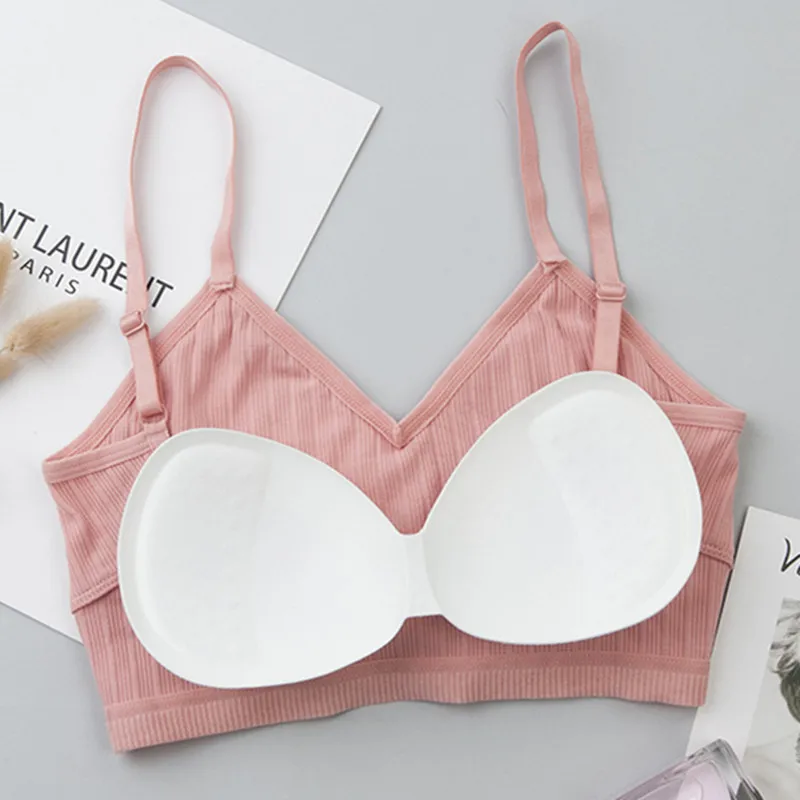 Бюстгальтер пуш-ап Женский хлопковый бесшовный с регулируемыми лямками | Женская