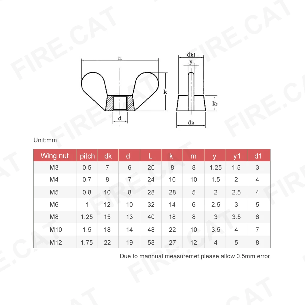 304 Stainless Steel Butterfly Wing Nut M3 M4 M5 M6 M8 M10 M12 1/2/5/10 Pcs Metric Threaded Zinc Plated Wingnut Ram Screw Nuts |