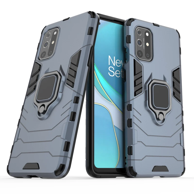 

Shockproof Armor Phone Case For Oneplus 7 8 8T 6T 7T 9 Pro Nord N100 N10 5G Rugged Magnetic Metal Stand PC Back Protective Cover