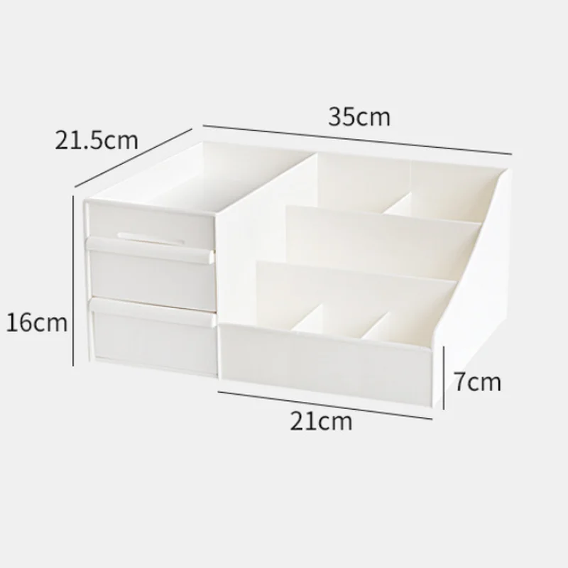 Настольный ящик коробка для хранения косметики туалетный столик макияжа