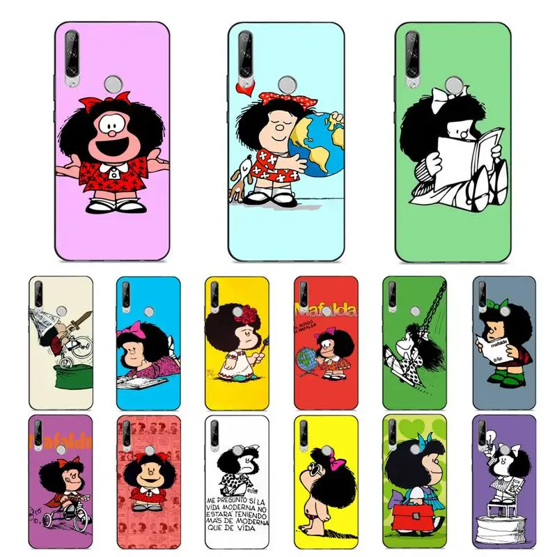 

MaiYaCa Mafalda Phone Case for Huawei Y 6 9 7 5 8s prime 2019 2018 enjoy 7 plus