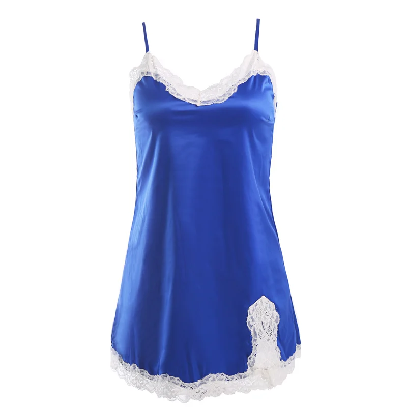 2019 женское сексуальное нижнее белье шелковая ночная рубашка летнее платье
