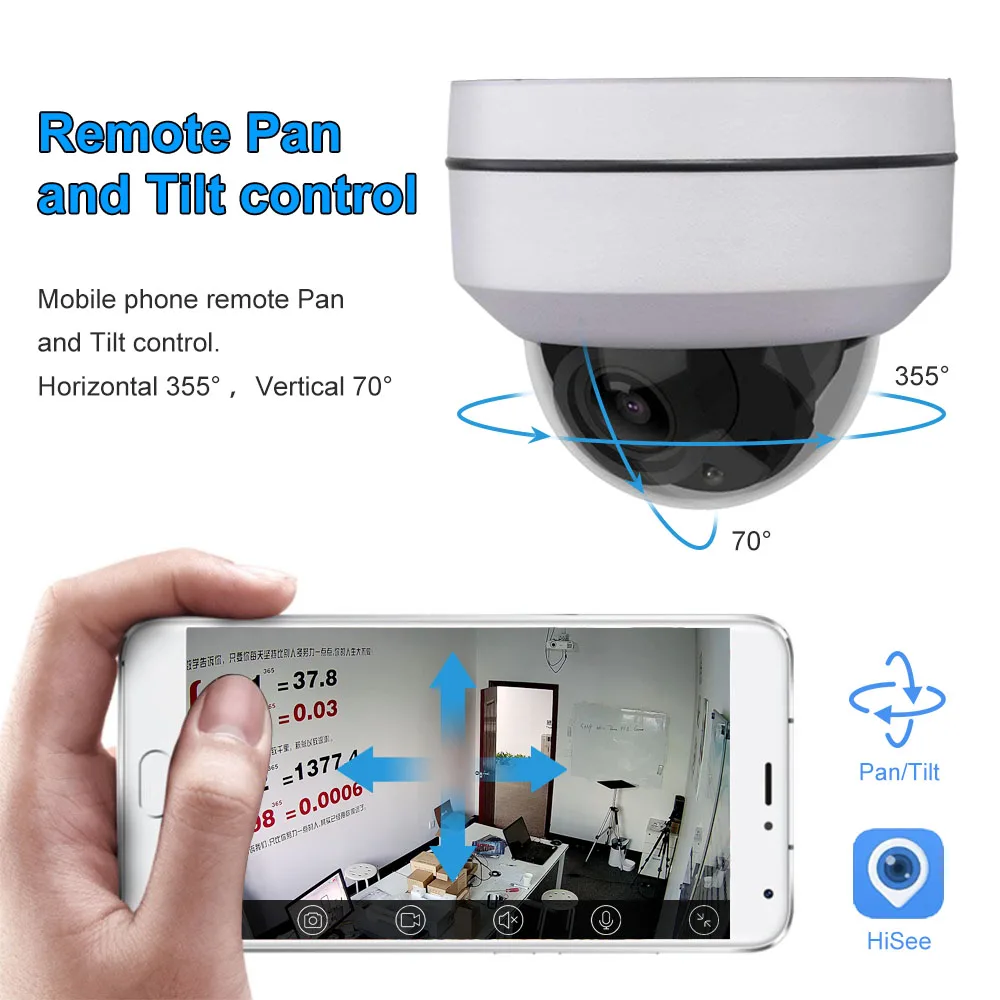 Hikvision совместимый 5MP мини-Купол PTZ ip-камера 4X Zoom 2,8-12 мм Наружная 45 м IR CCTV видеонаблюдение Камера Безопасности s