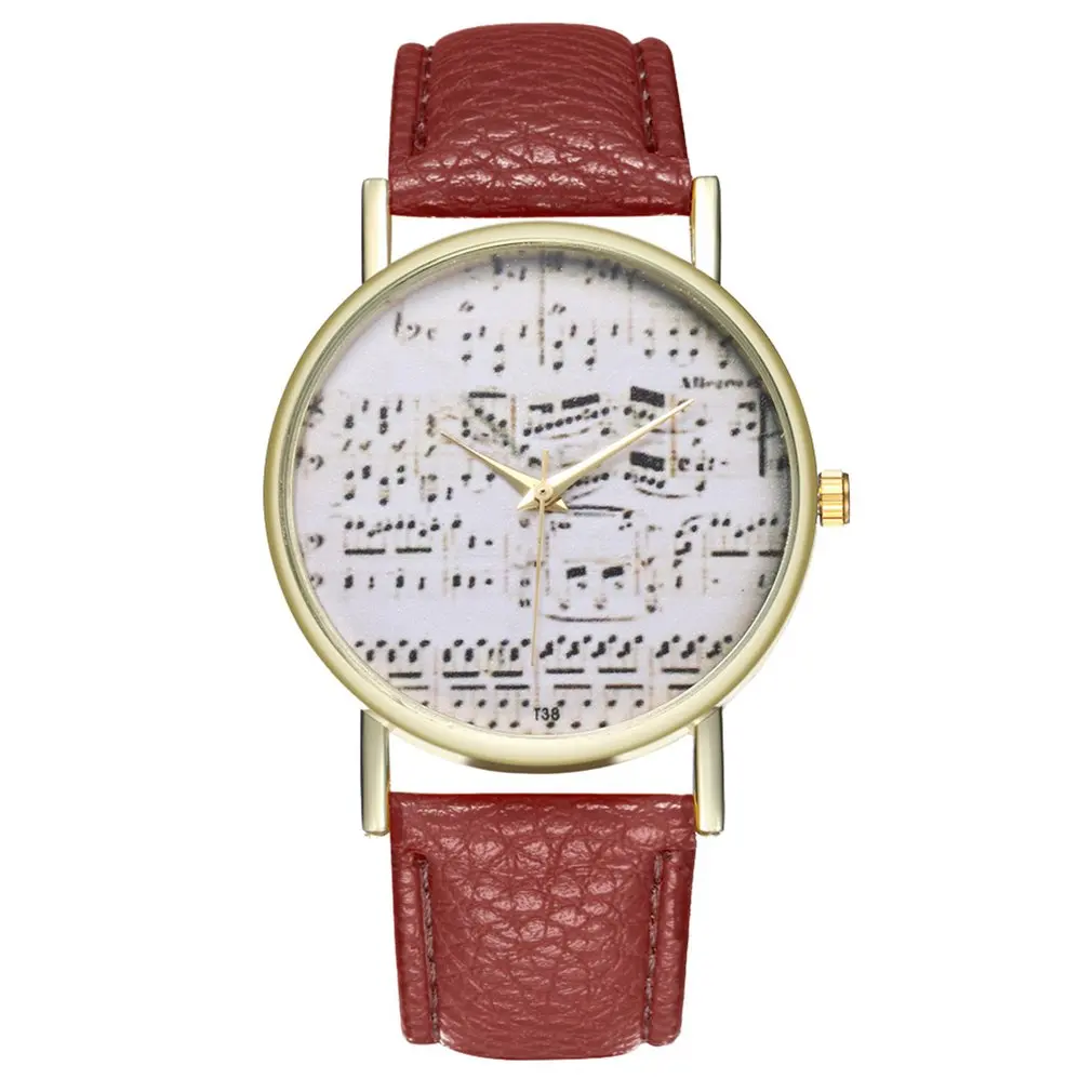 Женские кварцевые часы с кожаным ремешком T38 модные повседневные аксессуары