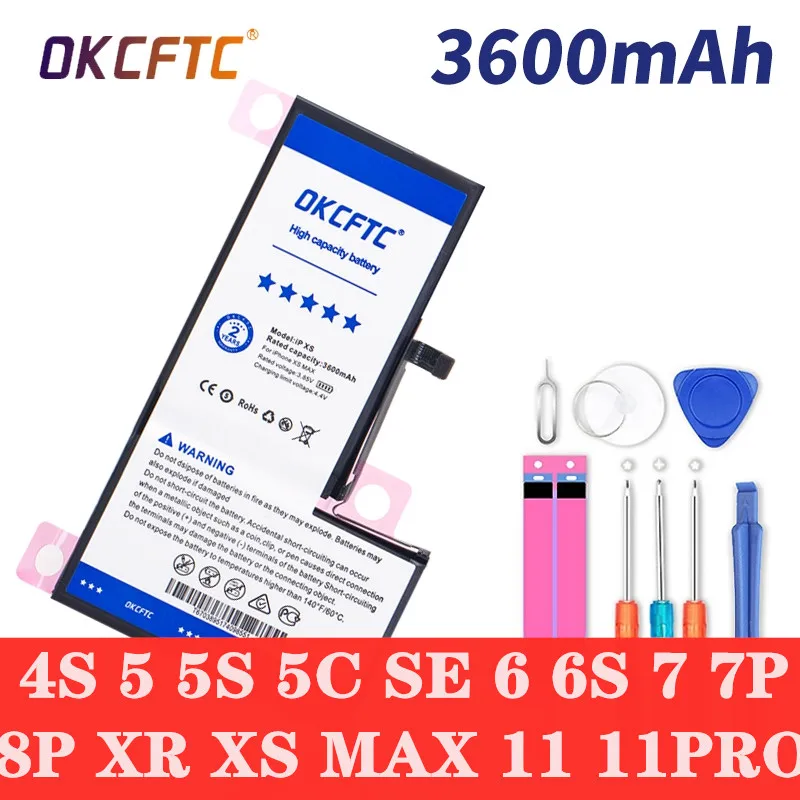 Аккумулятор для iPhone 4S 5 5S 5C 6 6S 7 8 Plus X SE XR XS Max 11 11Pro Сменный аккумулятор Apple iPhone6S iPhone7 |