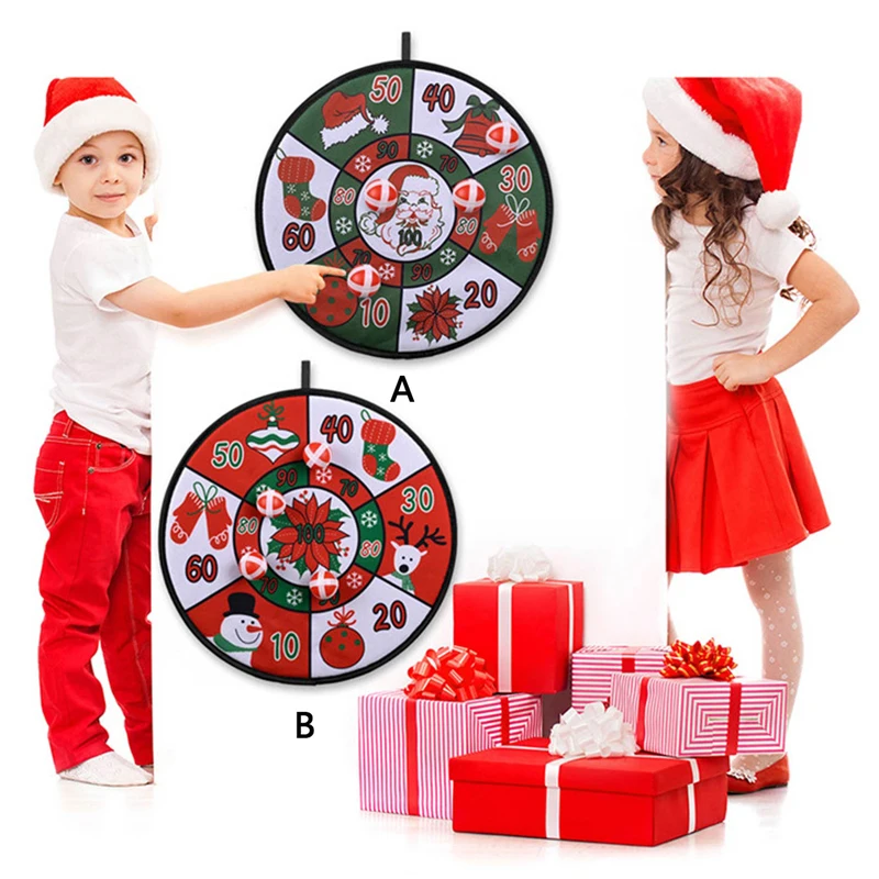 Забавные Рождественские шары Дартс СПОРТ игра игрушка стене висит украшение с 4