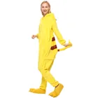 Пижама-кигуруми, желтая Пижама-комбинезон с капюшоном в виде животного из мультфильма для взрослых, для женщин и мужчин, для пар, зимняя одежда для сна 2019, Фланелевая Пижама