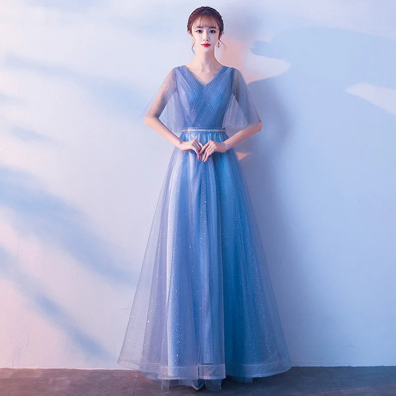 

Chorus performance costume 2019 new Sequins Chinese style slim long choral evening dress Improved Cheongsam Plus Size S-3XL