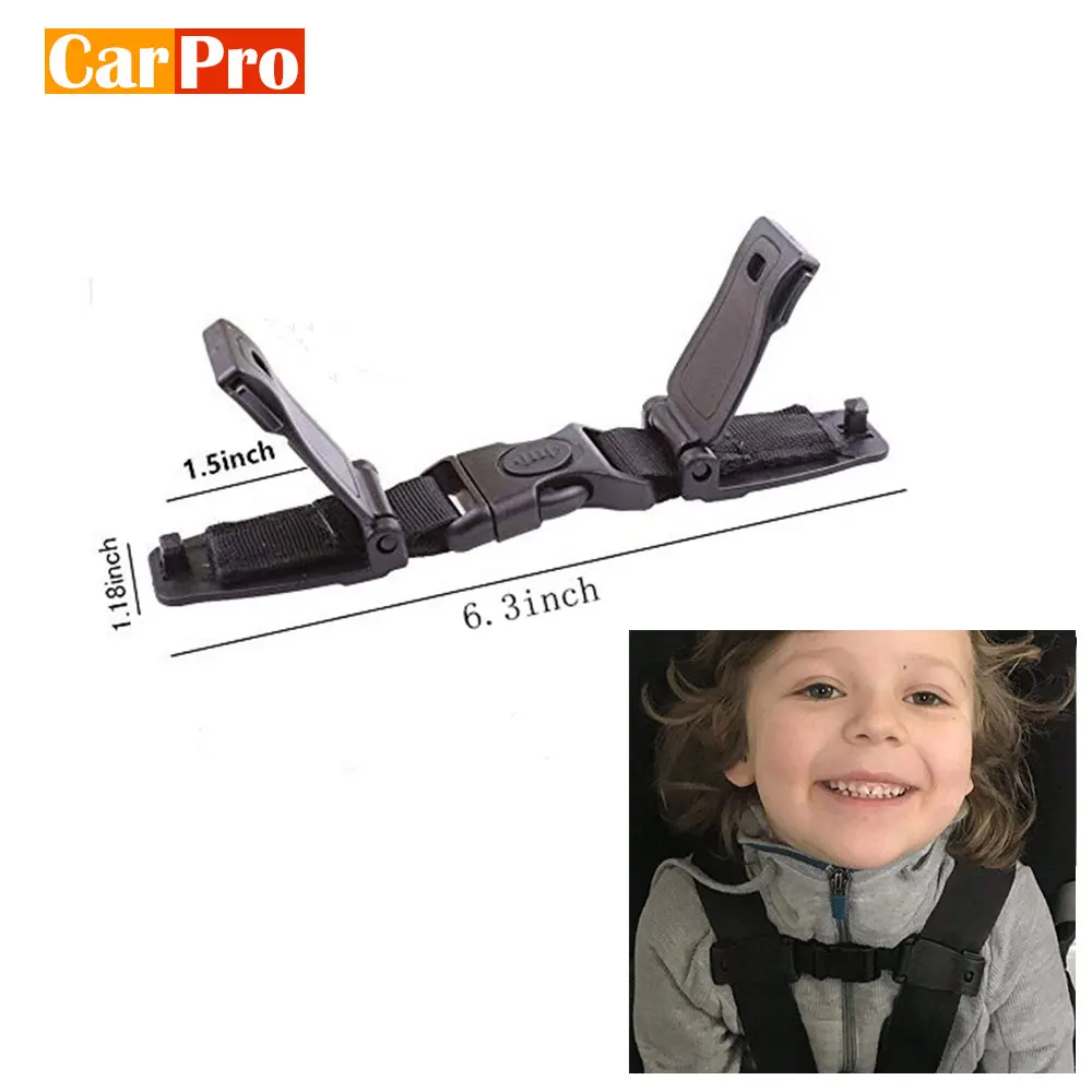 Child Safety Seat Belt Buckle Car Seat Chest Harness Clip Clasp Strap Belt for Kids  Portable Toddler Adjustable Lock Tite Guar