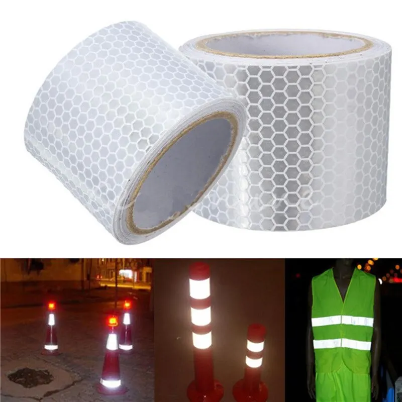 

Car Reflective Tape Safety Warning 5cm*100cm Car Decoration Sticker Reflector Protective Tape Strip Film Motorcycle Sticker