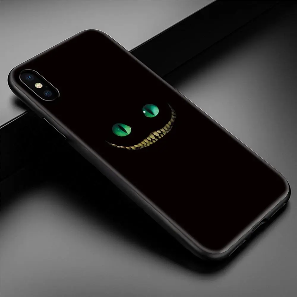 

Phone Case for iPhone 12 Mini 11 Pro Max 7 8 XR X XS MAX 6 6S 7 8 Plus SE 2020 TPU Soft Cover Black Cat Staring Eye Shell Capa