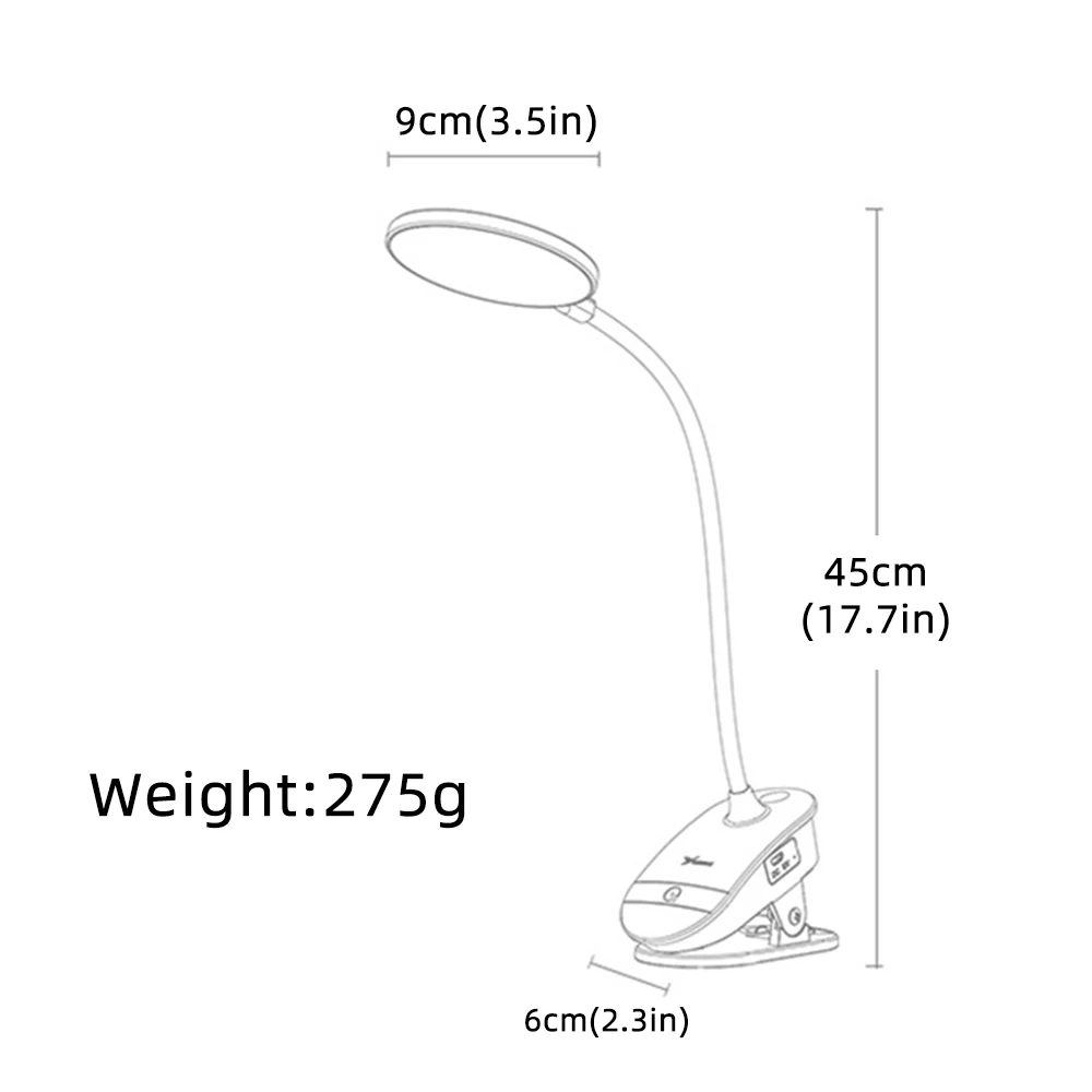 

Desk Lamp USB Flexo LED Table Lamp Study Table Lamps With Clip Bed Reading Book Light Desk Lamp Table Touch Bedroom Bedside Lamp