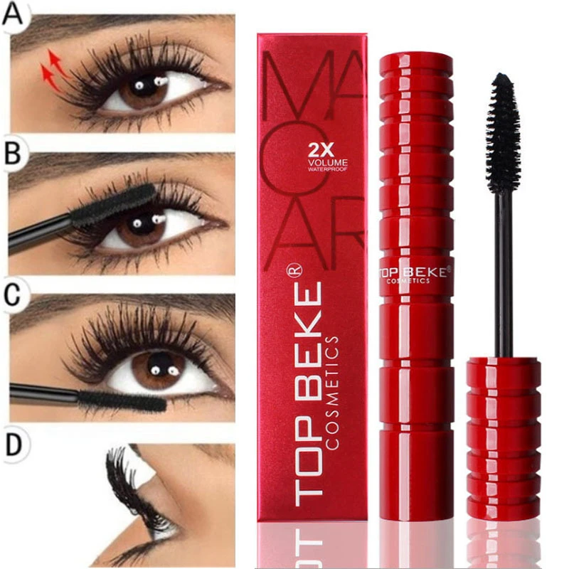 4D объем красная туба тушь для ресниц подкручивание густые ресницы водостойкая 3d