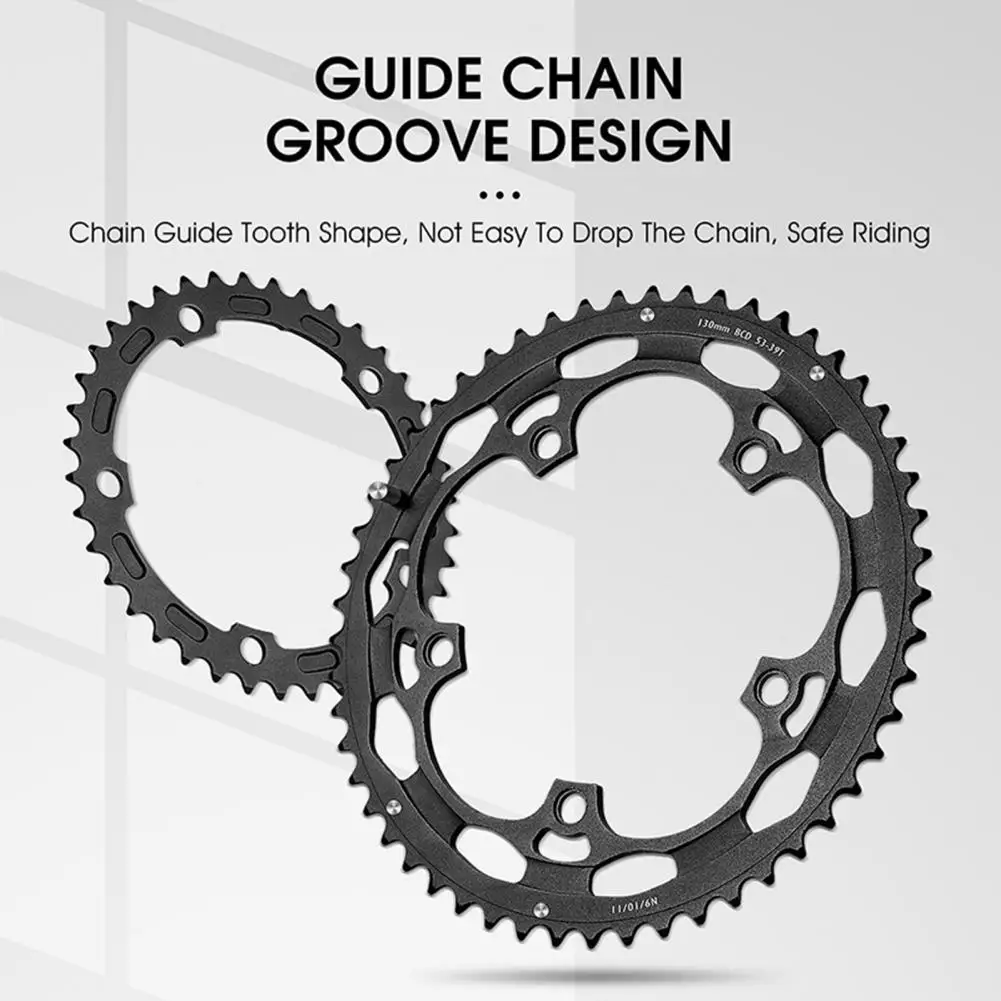 

Practical Metal Chainring CNC Craftsmanship Frosted Surface Metal Chainring Bike Chainring Double Chainring 2Pcs/Set