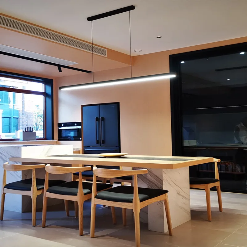 

Люстра для столовой, Современная Минималистичная светильник ПА в полоску для заваривания, гостиной, столовой, стола, бара