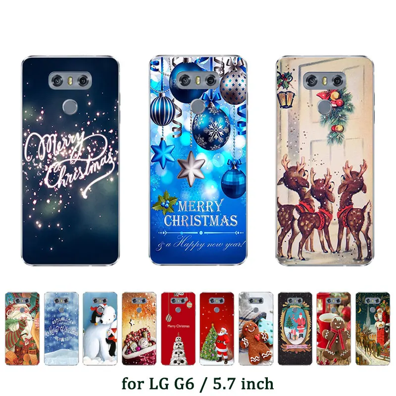 Чехол для LG G6 X'mas Elk мягкий силиконовый чехол с принтом H870 G600 H871 H872 H873 LS993 AS993 VS998
