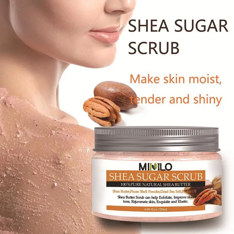 Скраб для тела с маслом Ши морская соль отшелушивания увлажнения отбеливания