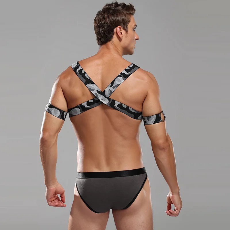 Новое Стильное мужское камуфляжное нагрудное белье с лямкой на шее