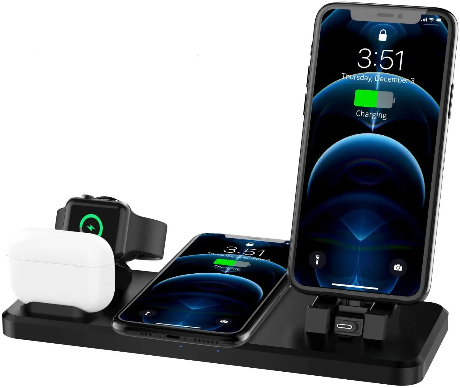 

Wireless Charger,4 in 1 Wireless Charging Dock Station for iPhone12,11 Pro,11 Pro Max,XS,XS Max,XR, Wireless Charging Stand for