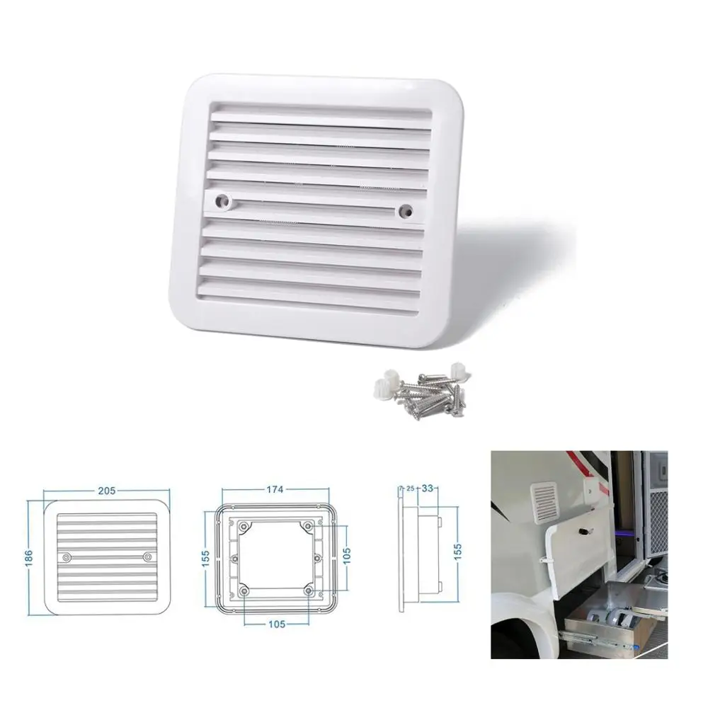 Dust-proof Ventilation Fan Caravan Side Exhaust Air Outlet Vent For RV Motorhome Trailer Boat Yacht caravan camper caranvan