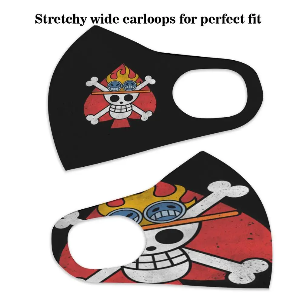 Ace Jolly Roger One Piece Pirate King DIY masque adulte lavable Тканевые маски для лица Защитная маска рта с