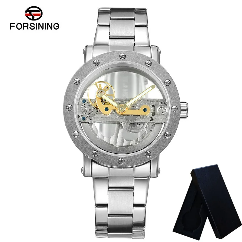 FORSINING автоматические механические мужские наручные часы военный Бизнес Мужские