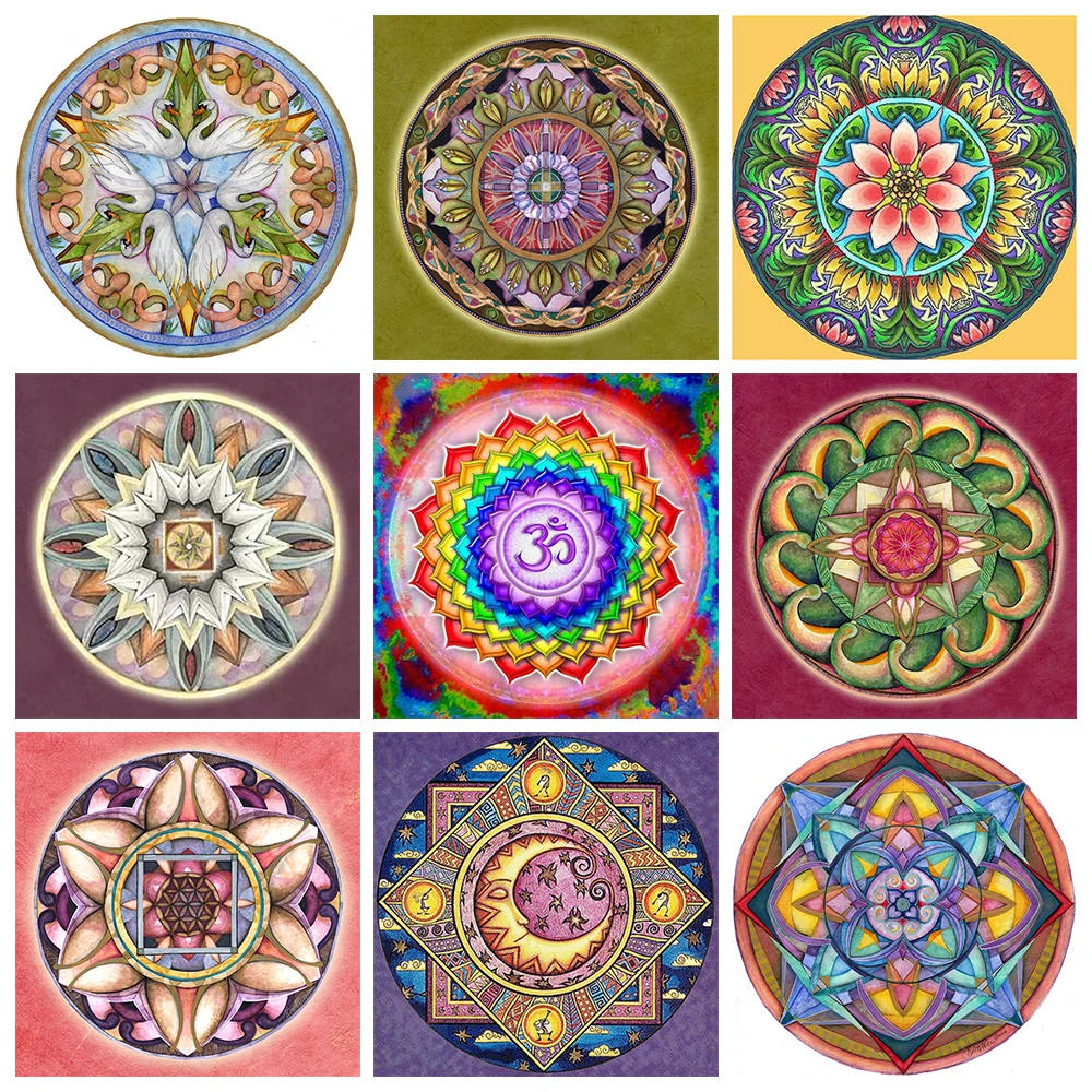 

ZOOYA Diamond Embroidery Flowers Mandala Diamond Painting Cross Stitch Kits Rhinestone Mosaic Abstract Picture Home Decoration